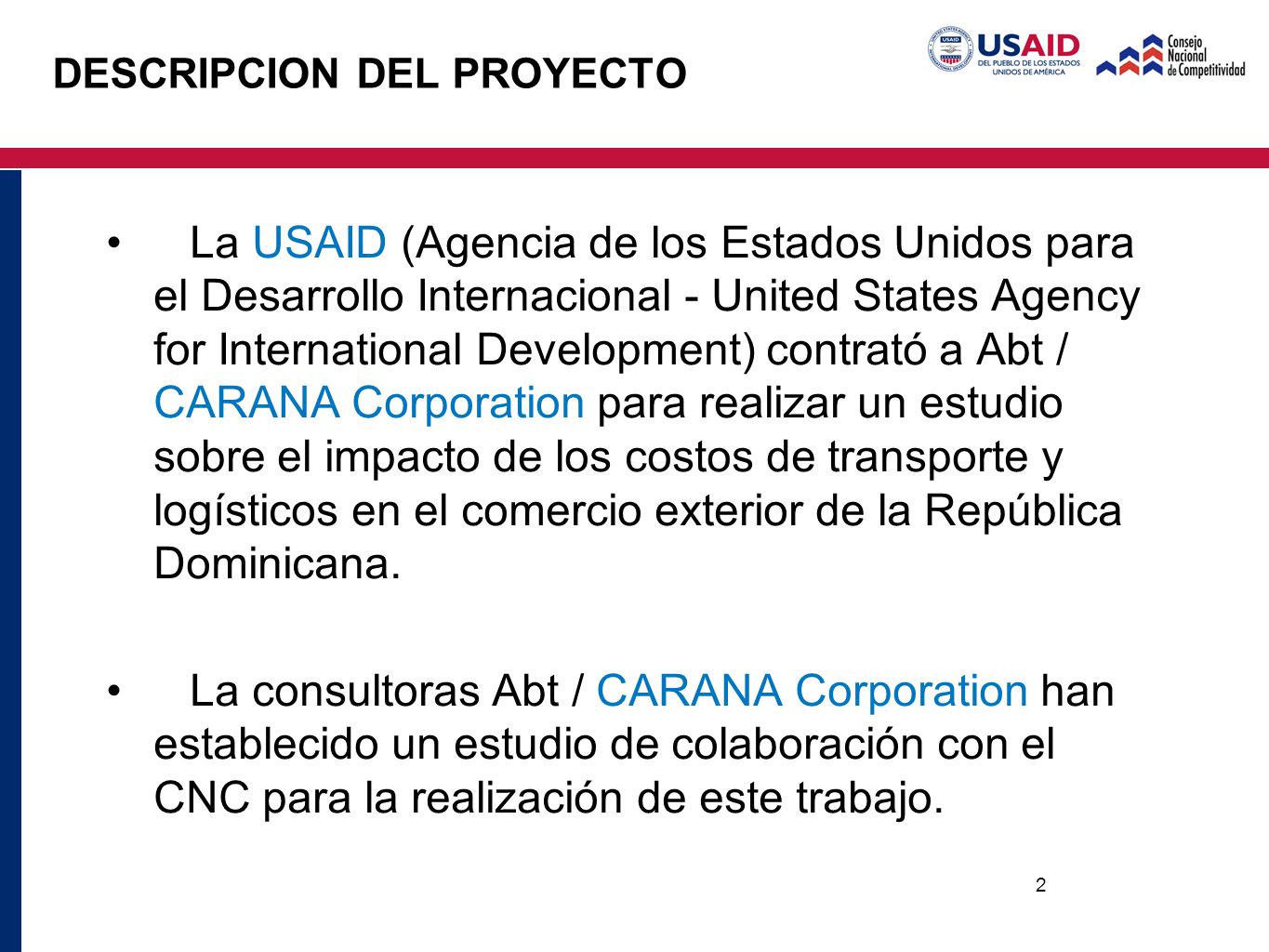 Proyecto de exportacion en republica dominicana